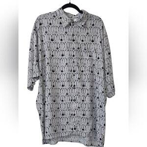 Vintage City Streets Short Sleeve Bowling Shirt Size XL